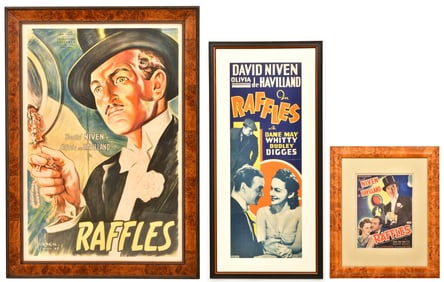 Lot of Three Raffles Movie Posters
