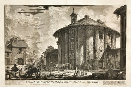 Giovanni Battista Piranesi (Italian, 1720-1778), View of the Temple of Cybele in the Piazza of the