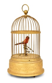 French Singing Bird Automaton with Cage