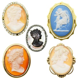 Group of 5 Cameos