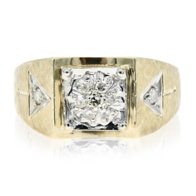 14K Yellow Gold & Diamond Ring
