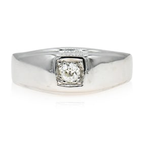 14K White Gold & Diamond Ring
