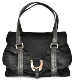 Celine Calf Hair & Leather Handbag