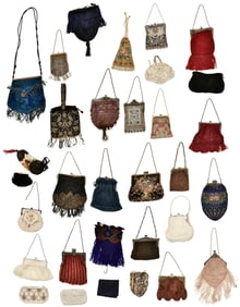 Lot of Thirty-Two Purses