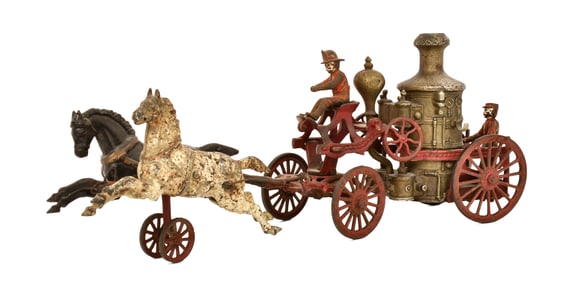 Kenton Cast Iron Fire Pumper Wagon