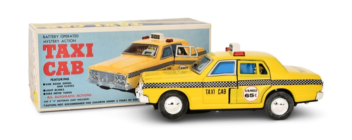 1960's Tin Litho Taxi Cab