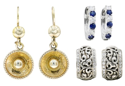 Three Pairs of Earrings