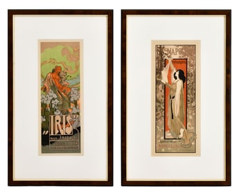 Two Art Nouveau Posters, "Iris" and "The House of A. and E. Napoleon"