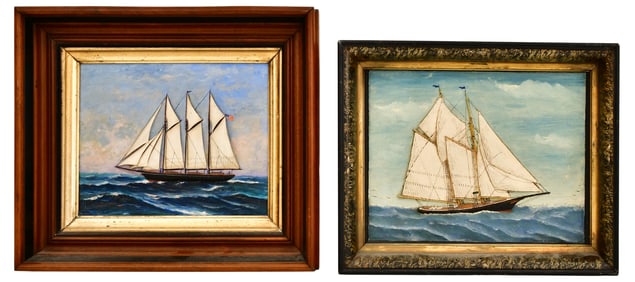 Two Shadow Box Models of Masted Ships