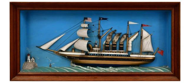Shadow Box Model of Steamship City of Rome