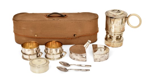 French Silver Travelling Tea Service