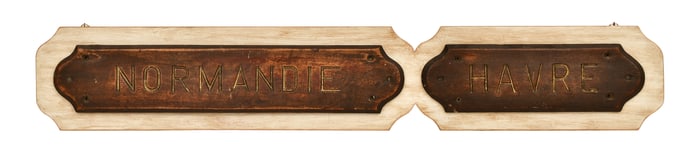 Mounted Wood Sign, Normandie Havre
