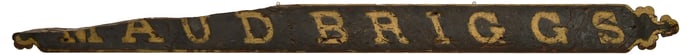 Carved and Painted Wood Sign, Briggs
