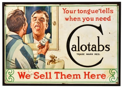Calotabs Tin Advertising Sign