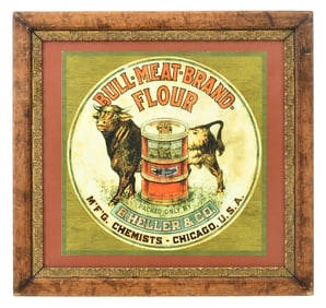 Bull-Meat-Brand Flour Paper Advertisement, B. Heller & Co.