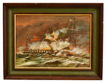 Lawrence Forbes-Wolfe (American, 20th Century), USS Wasp vs. HMS Frolic