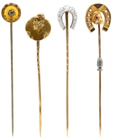 Group of Four Stick Pins