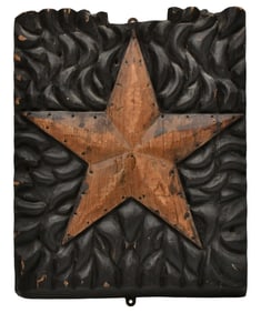Carved Wood Star from the Cathead of USS Saratoga, Sloop-Of-War