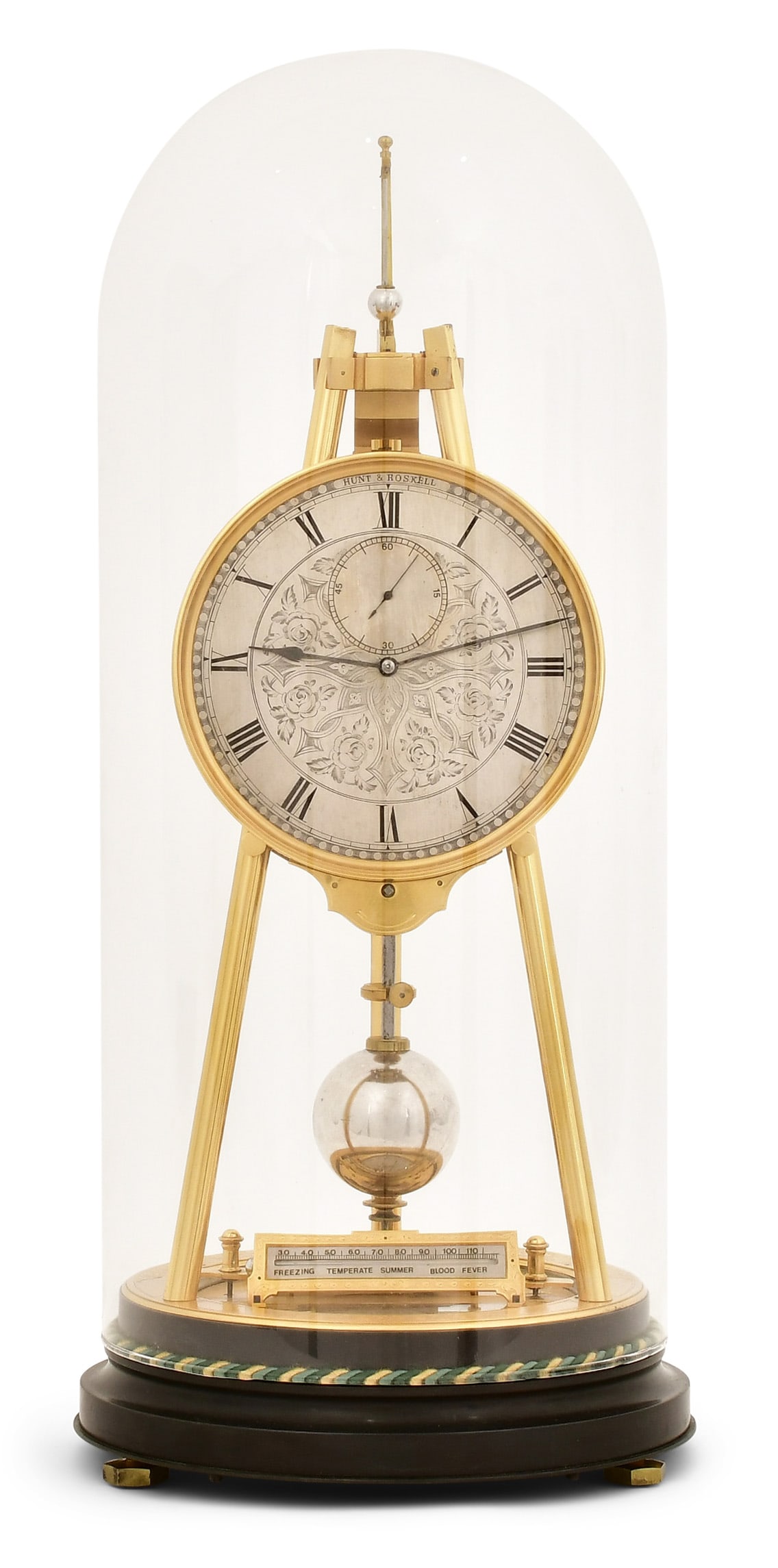 Thomas Cole (1800-1864), Tripod Clock, Retailed by Hunt & Roskell, London