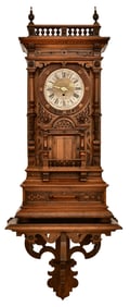 Emilian Wehrle (German, 1832-1896), Black Forest 9 Horn Trumpeter Clock