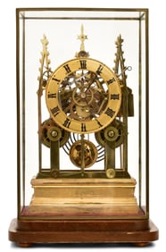 W. & M. Dodge Double Fusee Skeleton Clock, Manchester, England