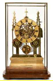 W. & M. Dodge Double Fusee Skeleton Clock, Manchester, England (1 of 8)