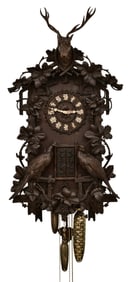 Emilian Wehrle (German, 1832-1896), Black Forest Seven-Horn Trumpeter Clock