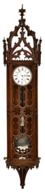 A Fine Gothic Revival Month Duration Vienna Regulator Clock