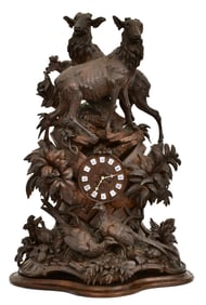 Black Forest Carved Musical Mantel Clock