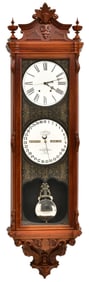 Reissue Ithaca Calendar Clock Co. "No. 1 Regulator" Wall Clock