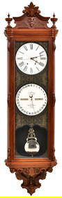 Reissue Ithaca Calendar Clock Co. "No. 1 Regulator" Wall Clock (1 of 9)