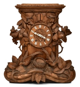 Attr. Johann Baptist Beha (German, 1815-1898), Double Fusee Table Musical Cuckoo Clock, Model 701