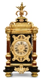 A Large French Gilt Bronze-Mounted Marble Table Clock, Jean-Fran?ois Deni?re, Paris