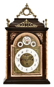 English Gilt Metal-Mounted & Stained Wood Bracket Clock