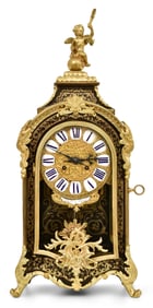 French Regence-Style Boulle Inlaid Bracket Clock