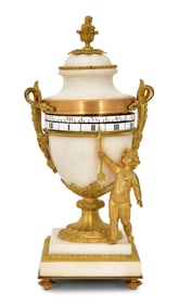 French Gilt Bronze & Marble Annular Clock