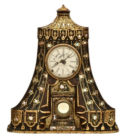 J.C. Brown Iron Front "Circus Tent" Mantel Clock