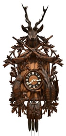A Large Hunter's Musical Three-Weight Cuckoo Clock