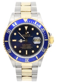 Rolex Two-Tone Submariner, Ref. 6694, 18K Gold & Stainless Steel Wristwatch, Circa 1988