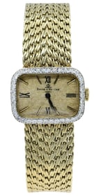 Baume & Mercier 14K Yellow Gold & Diamond Wristwatch, Circa 1960's