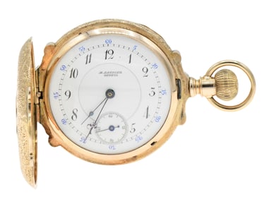 R. Lannier, Geneva, 14K Gold Hunter-Case Pocket Watch