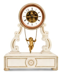 Eugene Farcot (French, 1830-1896), Swinging Doll Clock