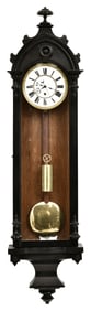 Gothic Revival Vienna Regulator Clock with Sweep Seconds