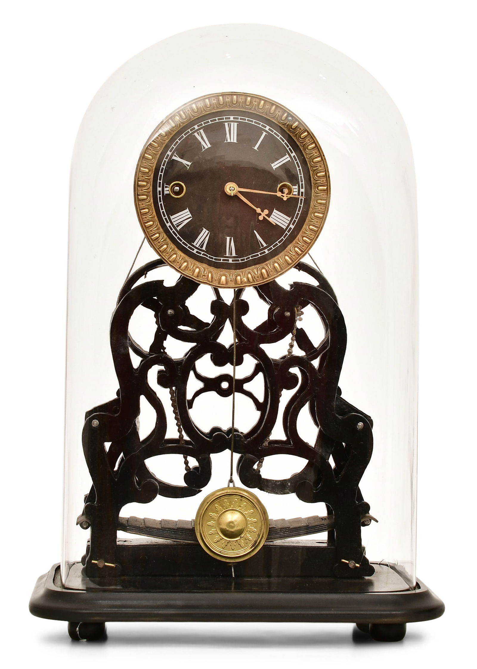 Cast Iron Skeleton Clock with Wagon Spring (1 of 4)