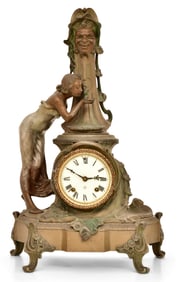 Ansonia Clock Co. "Fountain" Art Nouveau Mantel Clock