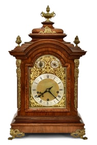 German Bronze-Mounted Mahogany Bracket Clock, Reinhold Schnekenburger, M?lheim