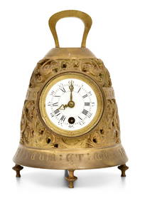 French Gilt Bronze Bell-Form Clock (1 of 5)