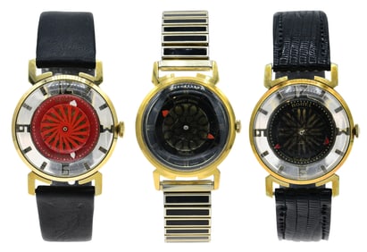 Lot of Three Ernest Borel "Cocktail" Kaleidoscope Watches