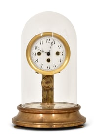 Continental Petite Sonnerie Clock Under Dome
