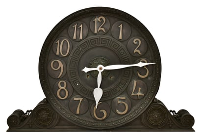 Patinated Bronze Two-Sided Lobby Clock with Seth Thomas Movement